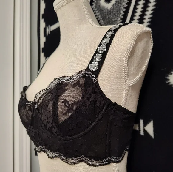 🖤 EUC Victoria's Secret Dream Angels Push Up W/O Padding Unlined Plunge Bra, 34 - Picture 6 of 16